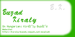 buzad kiraly business card